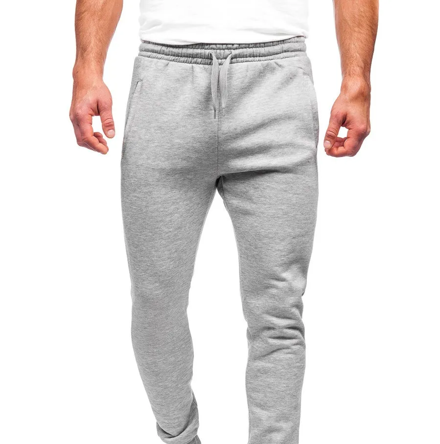 Özel tasarım ve boyut erkek katı düz ter pantolon ve pantolon spor spor erkek ter pantolon pamuk malzeme toptan