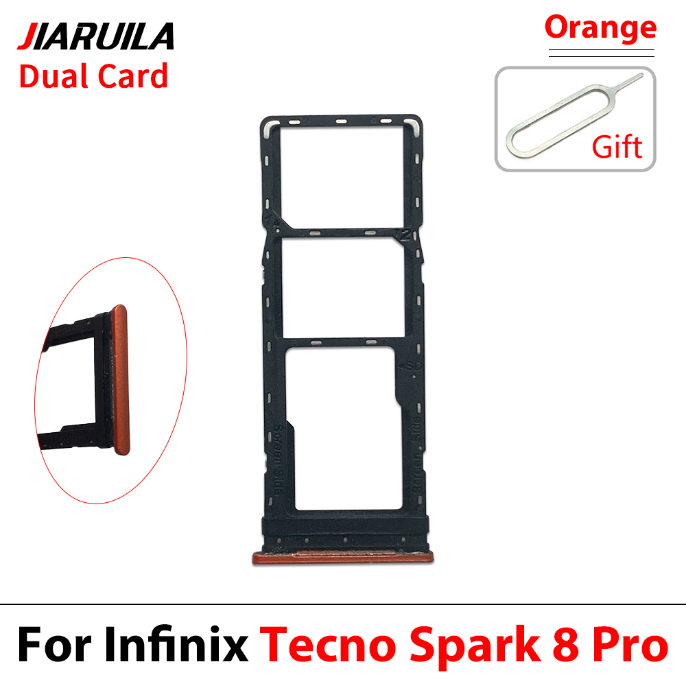Para Tecno Spark 8 Pro naranja