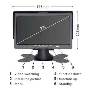 TVS DM70 7インチHD車両モニターTFT <span class=keywords><strong>LCD</strong></span> Reversing Aidマルチビュー車用トラックRV