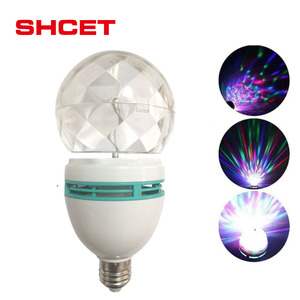 Hot Selling <strong>7W</strong> Rotating RGB Bulb <strong>LED</strong> Bulb Light AC110v <strong>220v</strong> E27 B22 Plastic From SHCET - Product Image 5