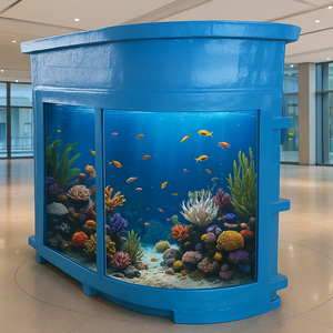Grand <span class=keywords><strong>aquarium</strong></span> d'intérieur personnalisé de 500 gallons en verre ultra transparent en fibre de verre écologique avec caractéristiques en aluminium Réservoir d'<span class=keywords><strong>aquarium</strong></span> personnalisé - Product Image 5
