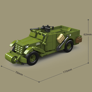 1/35 World War 2 Military <strong>Equipment</strong> Firearms Ww2 Brick Plastic <strong>Model</strong> <strong>Kits</strong> 1/35 Scale M3A1 Scout Car Building Blocks Set - Product Image 2