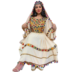 新着アフガニパキスタン結婚披露宴ドレス女性用ヘビー刺繍ボヘミアンヴィンテージドレス卸売価格