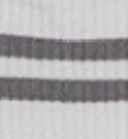 White with grey stripes