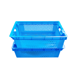 Cajas apilables anidadas gruesas, contenedores de almacenamiento de transporte con ventilación de plástico, cajas de verduras y frutas - Product Image 2