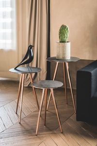 Bethan <strong>s</strong> <strong>Marble</strong> Band Tables Are Edged in Brushed Brass Blending Styles in This Mid-Century Remodel Front Main - Product Image 6