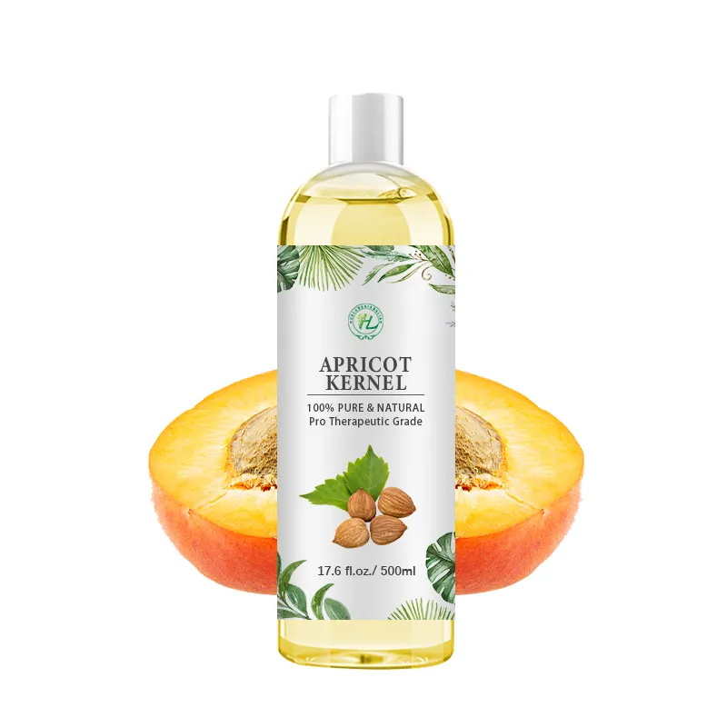 HL- Organic Carrier Oils Lieferant, 500ML, kalt gepresstes Virgin Apricot Kernel Oil Zum Verdünnen von ätherischen Ölen und Körper massage
