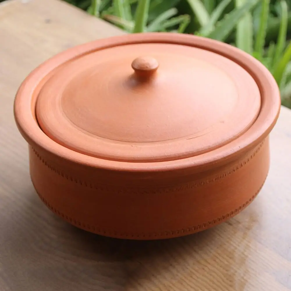 Biryani Cooking Pot for Cooking Terracotta Clay Biryani Pots Earthenware Cookware 2Liter 67OZ Large Capacity Best Price