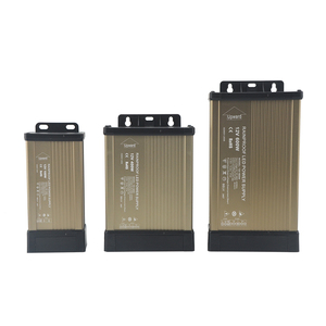 AC 200-240V Entrada DC 12V Fuente de alimentación de salida única con 33A Corriente 400W Power Flip Cover Carcasa de aluminio marrón