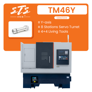 Gang Type <strong>with</strong> Chip Conveyor TM52 Best Price <strong>c</strong> Y <strong>Axis</strong> <strong>Cnc</strong> <strong>Lathe</strong> - Product Image 1