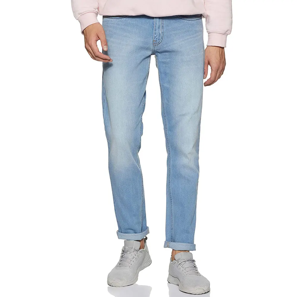 Özelleştirilmiş moda fabrika bahar sonbahar toptan erkek kot Denim ince pantolon erkekler rahat eğlence erkek pantolon