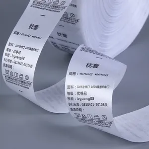 Yüksek kalite özel logo giyim yıkama etiketi Polyester saten yağ baskı bakım etiketi ipek kurdele yıkama bakım etiketi