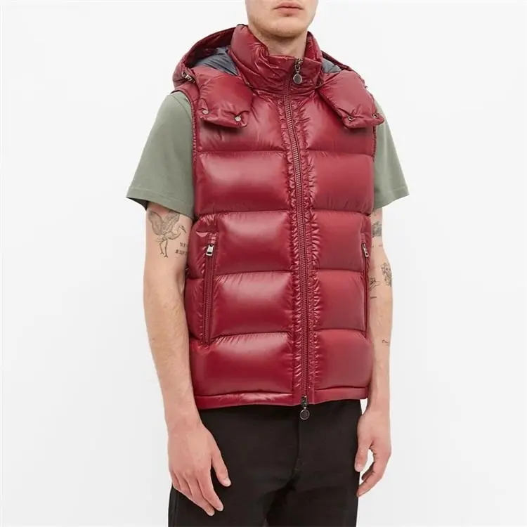 Men's Winter Custom Daily Life Lightweight Down Gilet Cotton Puffer Padded Quilted vest Sleeveless Jacket