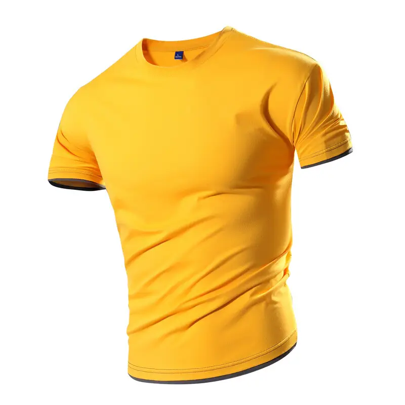 標準品質無地特大コットンポリエステルタートルネックネック高級Tシャツ男性用プラスサイズメンズTシャツ卸売Tシャツ
