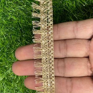 鮮やかなトリム刺繍レースマルチカラーレーヨンポリエステル糸サリークルティス & デュパッタス用ソフトネット - Product Image 2