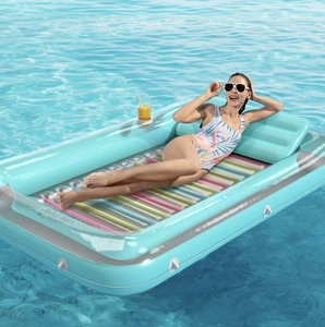 Sunbathing Pool Lounge Raft Floatie Toys 4 in 1 Pool <strong>Floater</strong> Tanning <strong>Mat</strong> Pad for Adult Blow up Inflatable Pool Lounger Float - Product Image 6