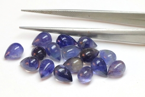 Hakiki Iolite taş 5mm için 7mm boyutu toplu kaynağı yarı değerli gevşek Iolite Jewelry chon gözyaşı damla takı yapmak için