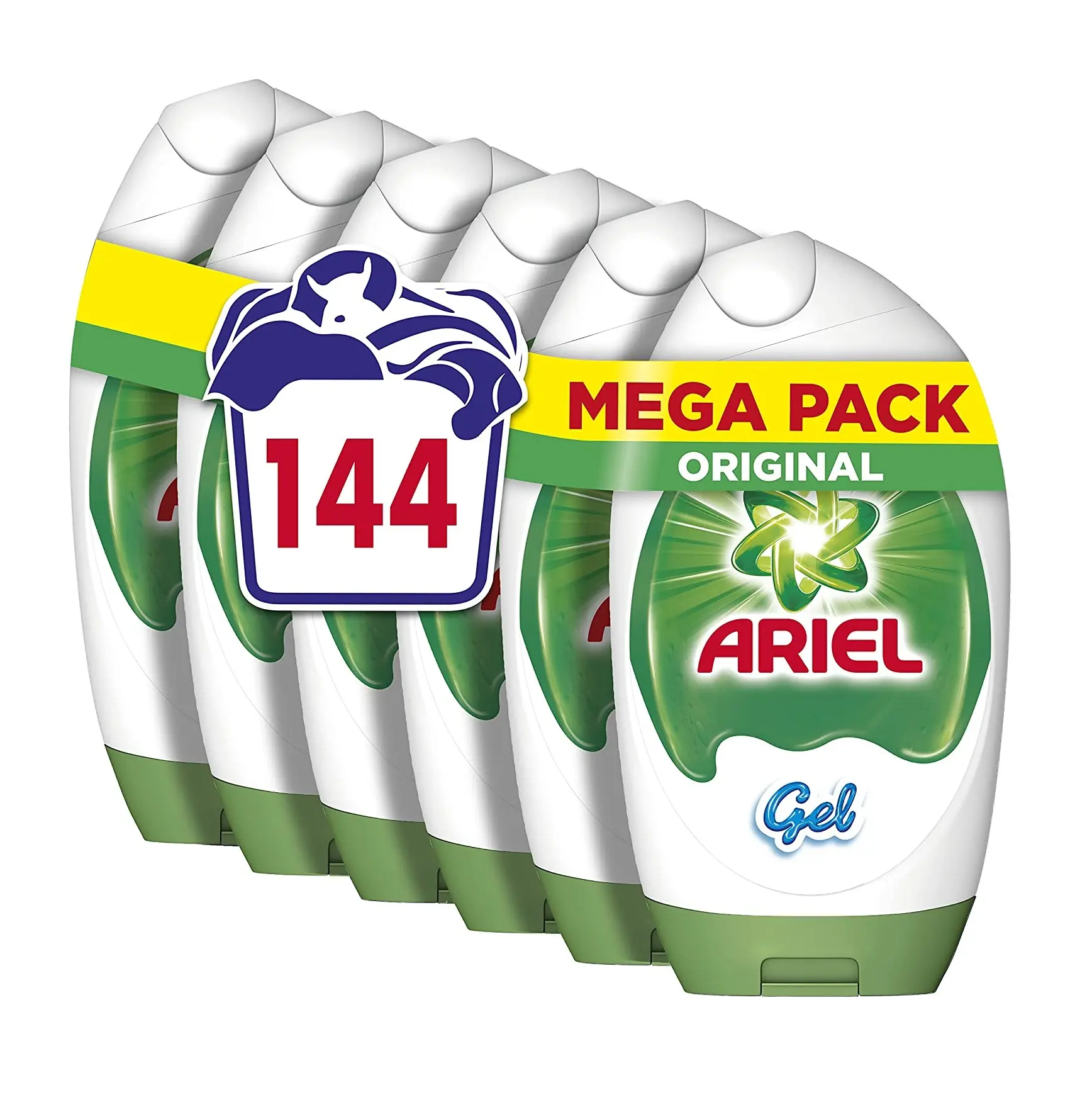 Ariel importou o líquido de lavagem detergente do gel do poder, bloco igual 1.8L do pó 4 kg