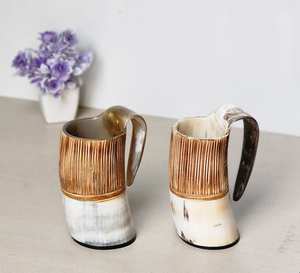 New Arrival Buffalo <strong>Horn</strong> Mug Drinking Viking <strong>Cup</strong> in Natural Finished Eco Friendly <strong>Horn</strong> <strong>Cup</strong> Reusable &amp; Washable <strong>Horn</strong> Glass Drink - Product Image 2