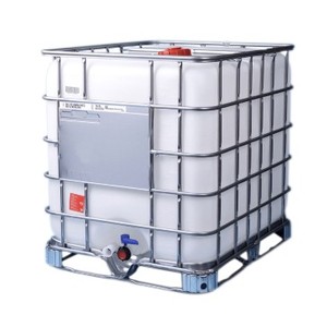 1000LプラスチックIBCタンク1000リットル貯蔵容器化学薬品用中古水タンク
