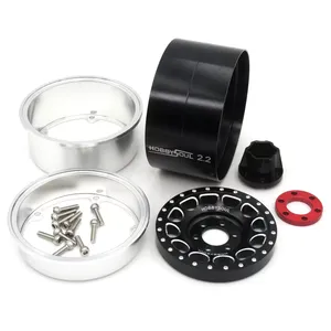 2x RC 2.2タイヤ高さ127mm & 2.2ビードロックホイール4オフセット1/10泥クローラー用