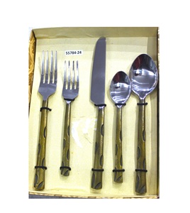 New American <strong>Style</strong> Metal <strong>Flatware</strong> and Tableware Use Cutlery Set With <strong>Simple</strong> Look Design Stainless Steel Cutlery Set - Product Image 3