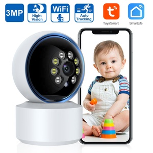 H265 Tuya kapalı 3MP akıllı Wifi ev güvenlik kamerası HD gece görüş ile iki yönlü ses otomatik izleme kamera PST-F4-3MP - Product Image 2