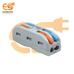 16A 250V điện tử gia vị Inline không thấm nước Dây nối 2 2 khối thiết bị đầu cuối nối 12AWG ABS đòn bẩy hợp kim đồng IP20 nữ - Product Image 1