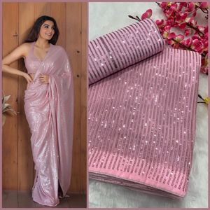Ünlü tarzı sekans saree koleksiyonunda güzel büyük renkler sunmak - Product Image 2