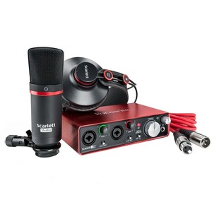 Focusrites scarletts ชุดอุปกรณ์บันทึกเสียงและอินเตอร์เฟสเสียงแบบ USB 2ND 2i2ในสตูดิโอ - Product Image 1