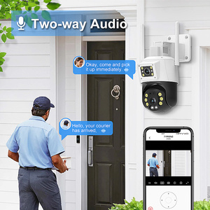 Dual PTZ IP telecamera di rete con sensore CMOS e WIFI 4G stile solare opzioni di archiviazione dei dati di sicurezza e di tracciamento del movimento umano
