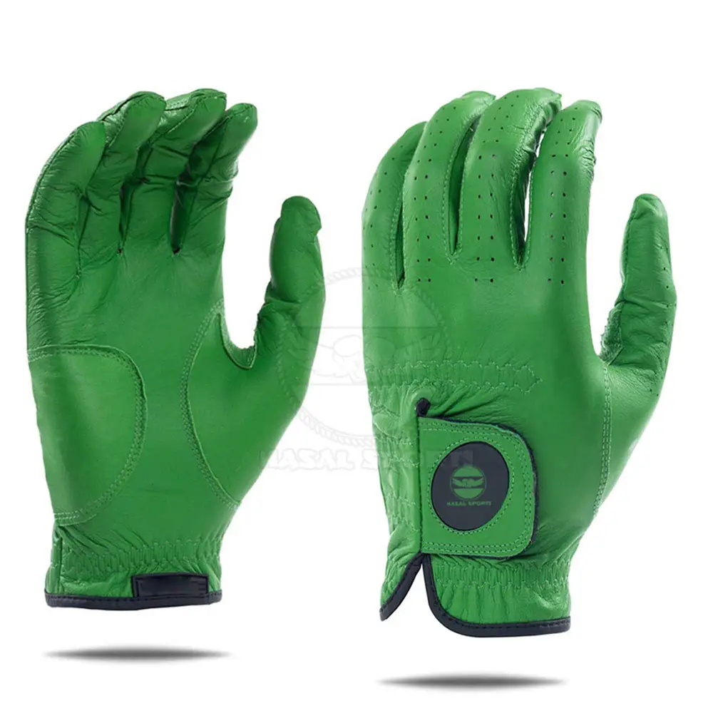 Gants de golf avec logo personnalisé Gants de golf en cuir véritable de haute qualité pour la vente en ligne