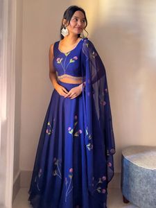 <strong>Designer</strong> Digital Print Lehenga Choli Sequence Pattern Hot Selling for Weddings Parties Latest Ghaghra Choli Blouse Indian - Product Image 6