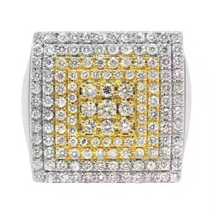 חם מכירה vvvs moissanite 925 כסף סטרלינג טבעת כסף סטרלינג מצופה זהב גברים נשים משובצת