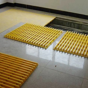 拉挤玻璃纤维格栅制造商用于工业地板和沟槽盖的防滑玻璃钢格栅