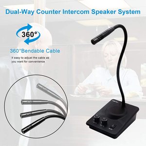 Sistema de intercomunicación de altavoz de ventana Daytech, intercomunicador de doble vía, micrófono de intercomunicación antiinterferencias, ventana para negocios - Product Image 4
