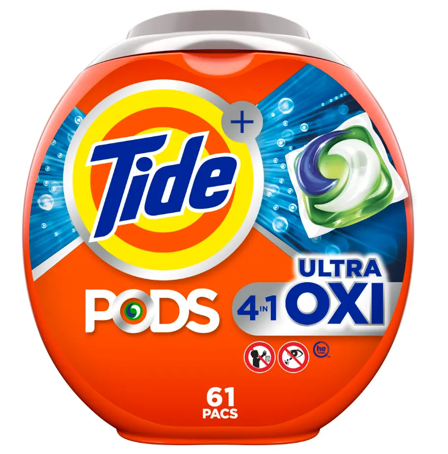 Savon liquide détergent Tide Pods/laveuses régulières à haute efficacité/automate détergent Tide 2in1 Lenor Touch, 10 kg,