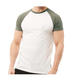 2色コンビネーションユニークなTシャツ2025通気性のユニークなデザインヒップホップビンテージカスタムメイドコットン素材男性TシャツOネック - Product Image 1