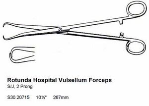 Rotunda vulsellum forceps cơ bản thép không gỉ Hướng dẫn sử dụng dụng cụ phẫu thuật cho phụ khoa MOL tiêu chuẩn an toàn - Product Image 4
