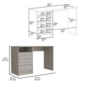 Nemocon 3-Drawer <strong>Computer</strong> Desk with 1-Open Storage Shelf <strong>for</strong> Office Use