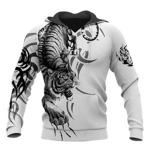动物连帽运动衫男士连帽狼图形<span class=keywords><strong>t</strong></span>恤3D印花套头衫超大男装上衣男士连帽