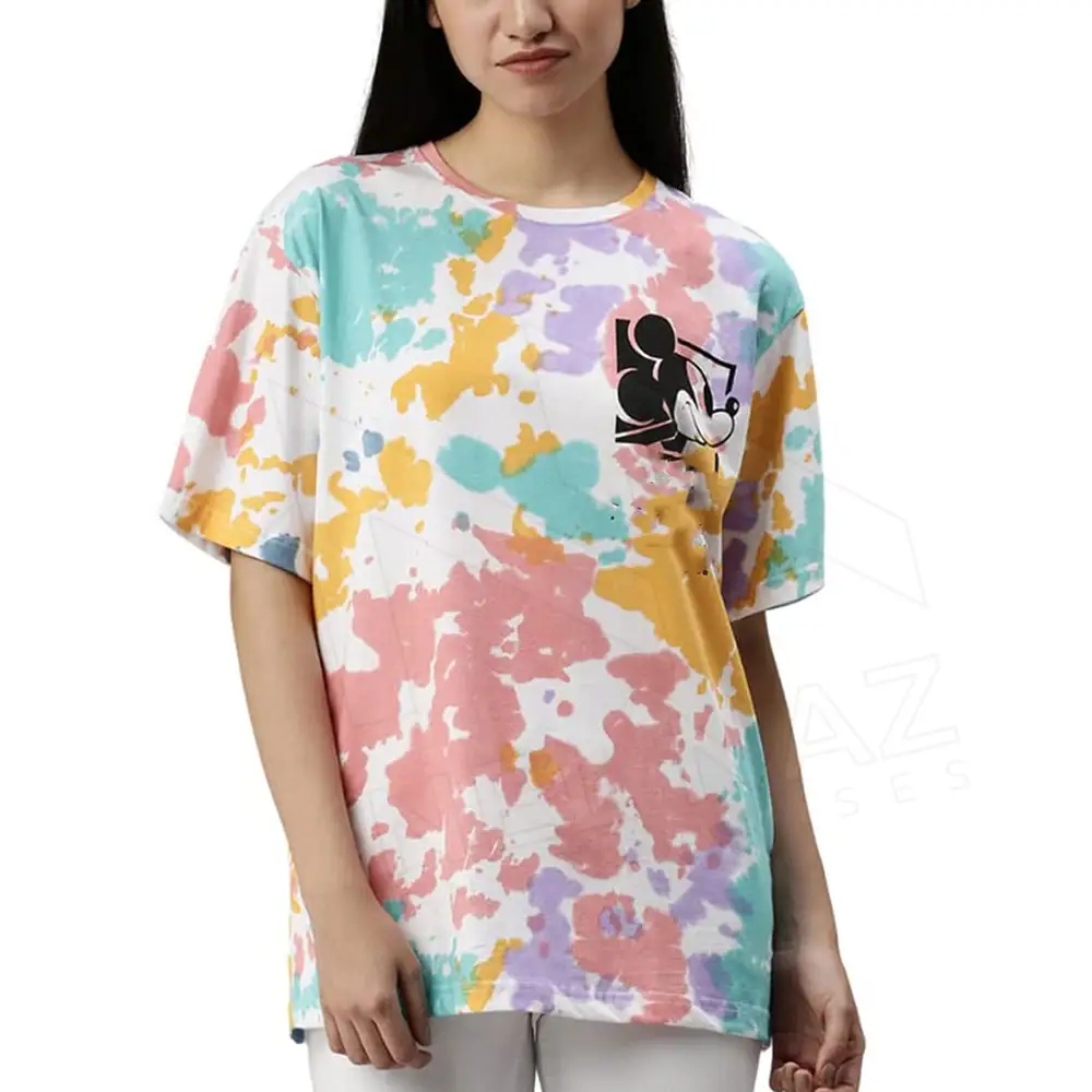 Nuovo stile Logo personalizzato in cotone poliestere tessuto traspirante maglietta da donna abbigliamento da strada T-Shirt a basso MOQ
