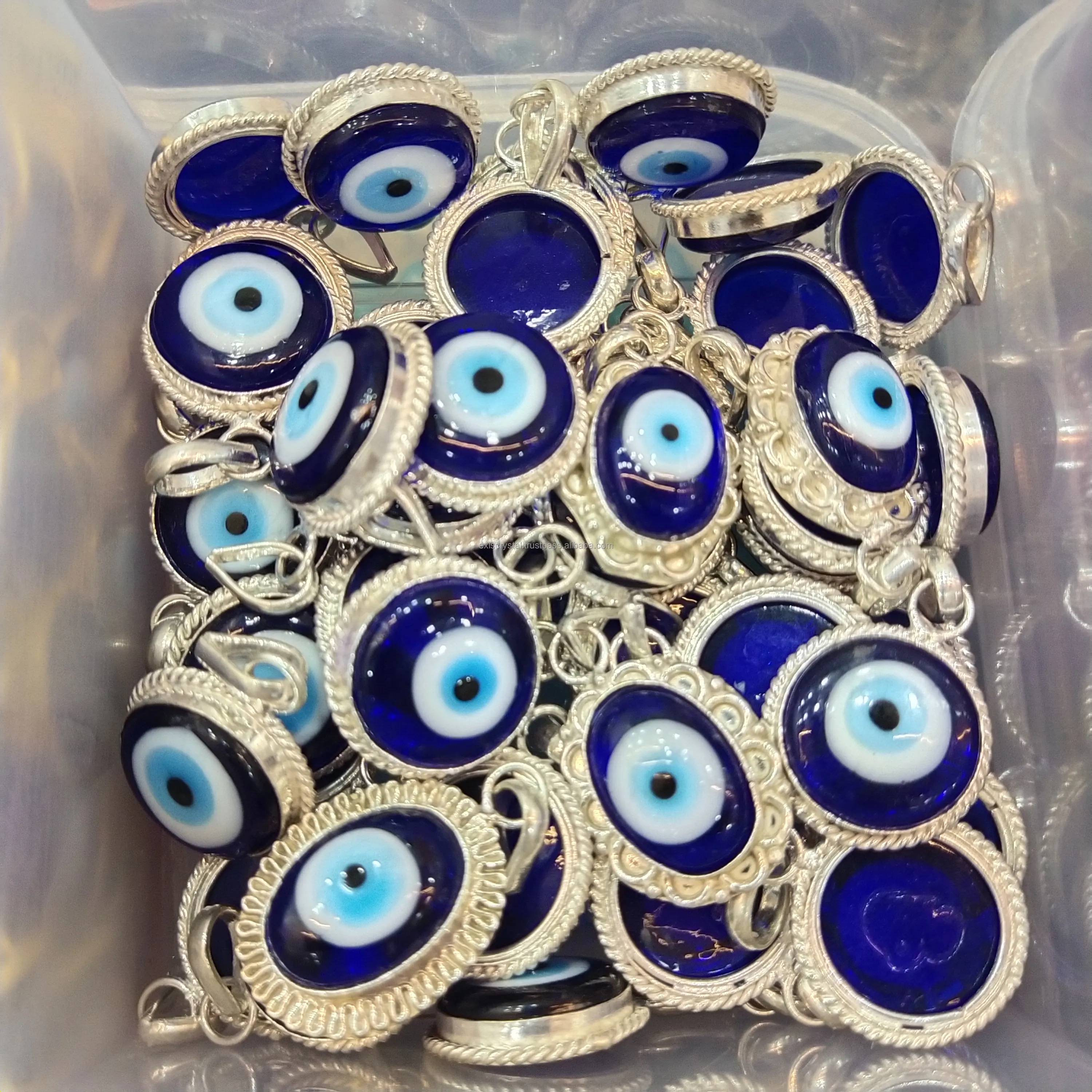 Amazon Fashion Jewelry Pendant European Style Blue Turkey Evil Eyes Beads Alloy Charm From Exis Crystal Exports