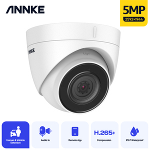 ANNKE Distribution C500 I51DS 3K 5MP PoE IP <strong>Camera</strong> Turret Dome 30m <strong>IR</strong> H.265 RTSP IP67 Microphone Audio Network <strong>Camera</strong>