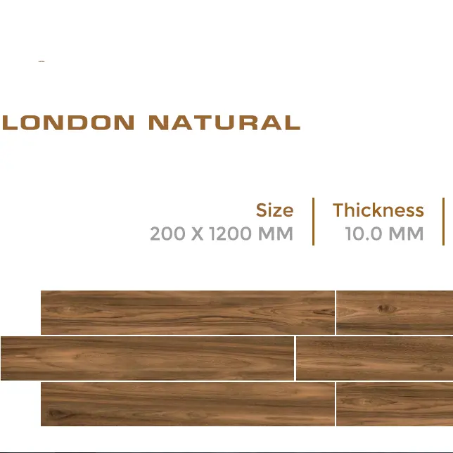 Modelo "London Natural" en 200x1200mm Tablones de madera de porcelana Azulejos para pisos de dormitorio Azulejos de primera calidad de Novac Ceramic