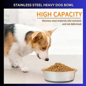 2025热卖不锈钢狗猫食物水碗大小型小狗喂食器喂食器碗防滑宠物碗 - Product Image 2