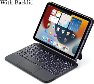iPad迷你第六代浮动悬臂支架多点触摸触控板背光按键磁性键盘外壳 - Product Image 4