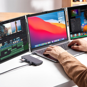 13,3 14 15,6-Zoll-PC Dual-Screen-LCD-Computer-Display Tragbarer faltbarer Laptop-Extender Triple-Screen-Office-Gaming-Monitor - Product Image 2