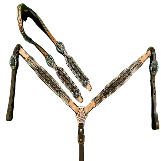 Cure جلد بقر أرجنتينا أصلي حقيقي حصان غربي Headstall جلد خفيف الوزن غربي Headstall مصنع بالجملة