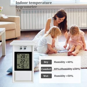 Wall Mounted Digital Refrigerator <strong>Thermometer</strong> <strong>with</strong> Hole Hook <strong>Memory</strong> <strong>Function</strong> Weatherproof Greenhouse <strong>Thermometer</strong> - Product Image 5